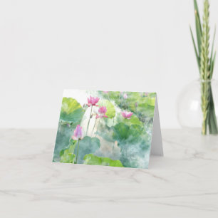 Schöne Lotus-Sommer-Leer-Notizkarte