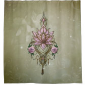 Schöne Lotusblüte Duschvorhang (Vorderseite)