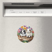 Schöne Lounge Bunny Rabbit Hübscher Kühlschrank Magnet (In Situ (Geschirrspüler))