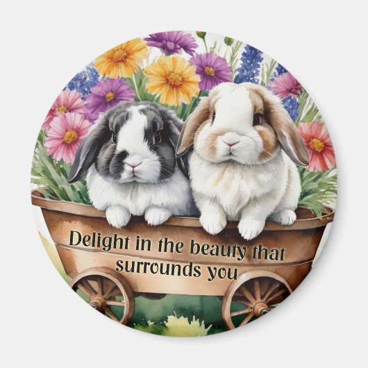 Schöne Lounge Bunny Rabbit Hübscher Kühlschrank Magnet (Vorne)
