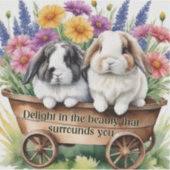 Schöne Love Bunny Rabbit Hübsch Aufkleber (Vorderseite)