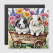 Schöne Love Bunny Rabbit Hübsch Magnet Card (Vorne/Hinten)