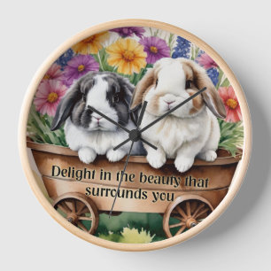 Schöne Love Bunny Rabbit Hübsch Uhr
