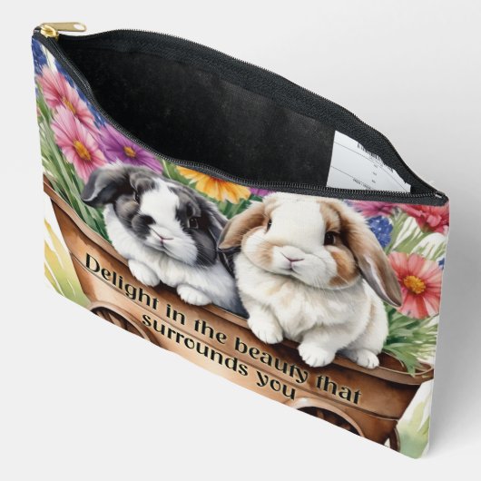 Schöne Love Bunny Rabbit Hübsch Zubehörtasche (Offen)