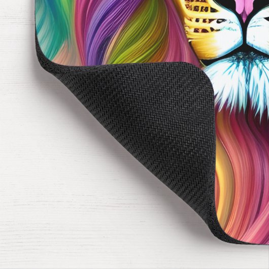 Schöne Löwe mit farbenfrohen Main Mousepad (Ecke)