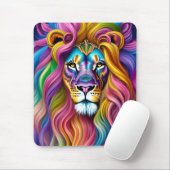 Schöne Löwe mit farbenfrohen Main Mousepad (Mit Mouse)