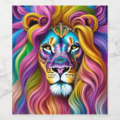 Schöne Löwe mit farbenfrohen Main Weinetikett (Einzelnes Label)