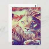 Schöne Löwe-Pose Postkarte (Vorne/Hinten)