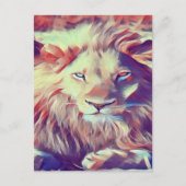 Schöne Löwe-Pose Postkarte (Vorderseite)
