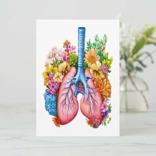 Schöne Lungen Einladung (Stehend Vorderseite)