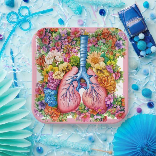 Schöne Lungen Pappteller (Party)