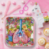 Schöne Lungen Pappteller (Party)