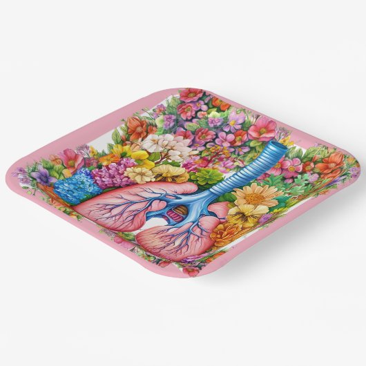 Schöne Lungen Pappteller (Gewinkelt)