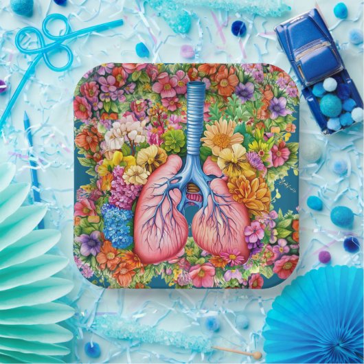 Schöne Lungen Pappteller (Party)