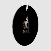 Schöne lustige Hirsche Oh Hirsch modernes Design Ornament (Vorderseite)
