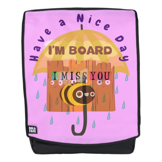 Schöne lustige Hummel Rucksack (Vorderseite)