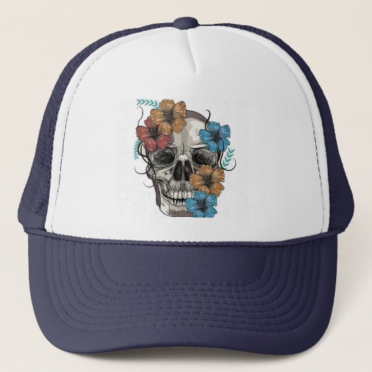 Schöne lustige tote mexikanische truckerkappe (Vorderseite)