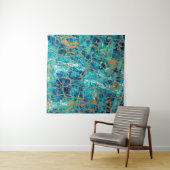 Schöne luxuriöse Textur aus blauem Marmor mit Gold Wandteppich (Beispiel (Horizontal))