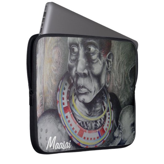 Schöne Maasai15 Zoll Neopren Laptop-Sieb Laptopschutzhülle (Vorne Rechts)
