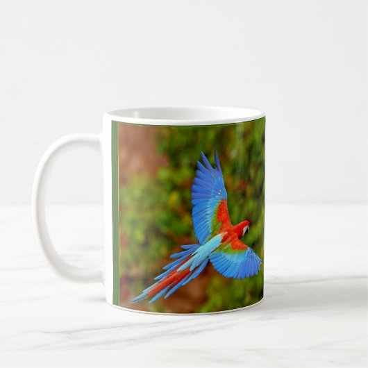 Schöne Macaw-Kaffee-Tasse Kaffeetasse (Links)