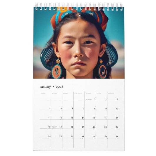 Schöne Mädchen aller Ethnien Kalender (Jan 2026)