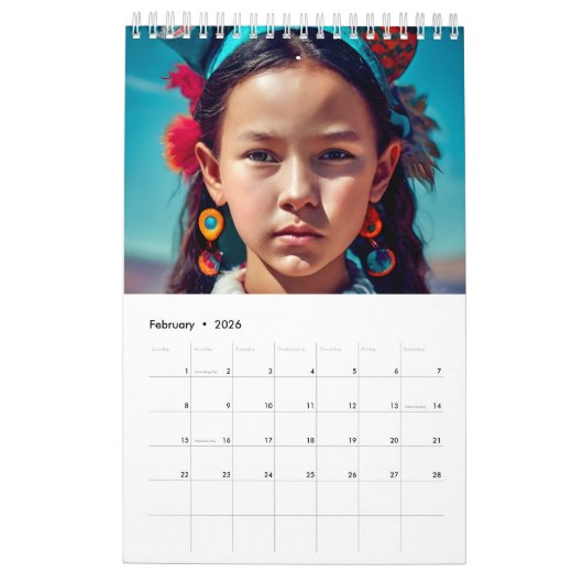 Schöne Mädchen aller Ethnien Kalender (Feb 2026)