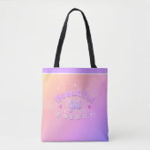 Schöne Mädchen-Energie gebogener Text Tasche (Vorderseite)