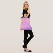 Schöne Mädchen-Energie gebogener Text Tasche (Am Model)