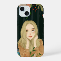 Schöne Mädchen-Illustration Handyhülle