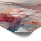 Schöne Mädchen mit Blumen Poster (Ecke)