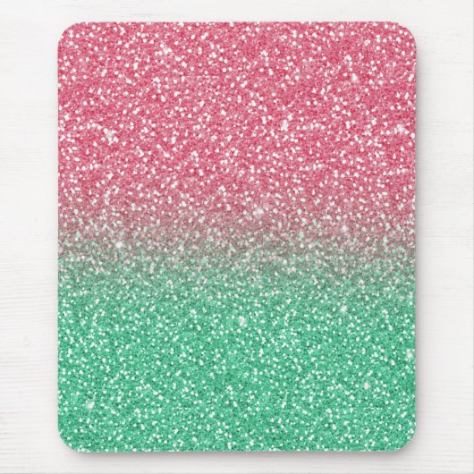 Schöne mädchenhafte, trendige, rosa grüne Imitate  Mousepad (Vorne)