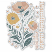 Schöne Made Psalm Boho Christlich Inspirationa Aufkleber (Vorderseite)