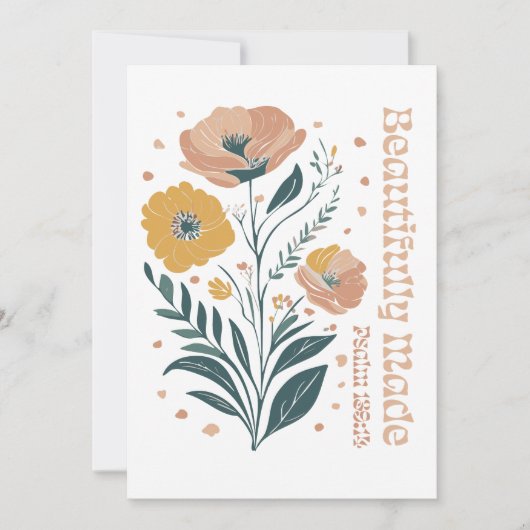 Schöne Made Psalm Boho Christlich Inspirationa Einladung (Vorderseite)