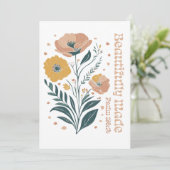 Schöne Made Psalm Boho Christlich Inspirationa Einladung (Stehend Vorderseite)