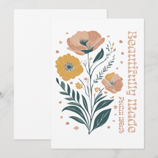 Schöne Made Psalm Boho Christlich Inspirationa Einladung (Vorne/Hinten)