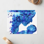 Schöne Madonna mit Kinderaquarell Mitteilungskarte (Vorderseite/Rückseite Beispiel)