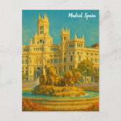 Schöne Madrid Spanien Vintage Reisen Kunst, Dichtu Postkarte (Vorderseite)