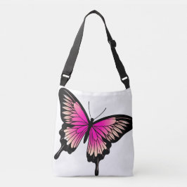 Schöne Magenta Butterfly Cross Body Toag Tragetaschen Mit Langen Trägern