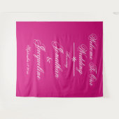 Schöne Magenta Foto Prop Wedding Background Wandteppich (Vorderseite (Horizontal))