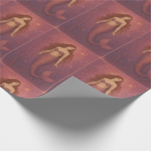 Schöne Magie Meerjungfrau Geschenkpapier (Ecke)