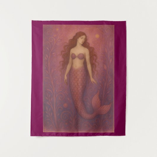 Schöne Magie Meerjungfrau Wandteppich (Vorderseite)