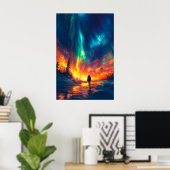 Schöne Magie Nordlichter Poster (Heimbüro)