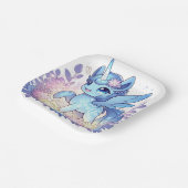 Schöne, magische Einhorn-Kinderdusche Pappteller (Gewinkelt)