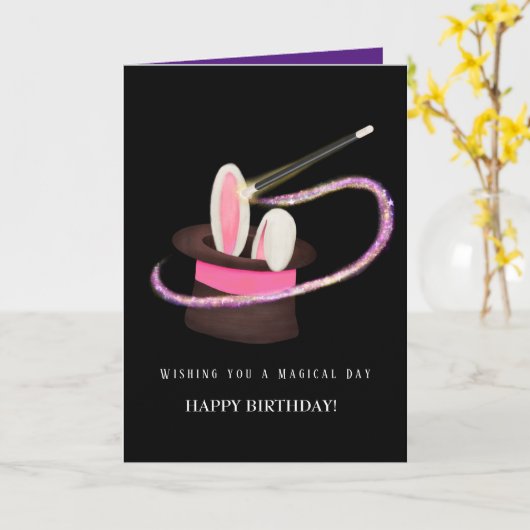 SCHÖNE MAGISCHE GEBURTSTAGSKARTE KARTE (Gelbe Blume)