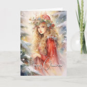 Schöne magische Weihnachtsfeiertage Karte (Vorderseite)