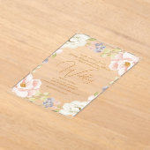 Schöne Magnolia Blume Frühling Monogram Wedding Acryleinladungen (Ablage )