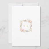 Schöne Magnolia Blume Frühling Monogram Wedding Einladung (Rückseite)