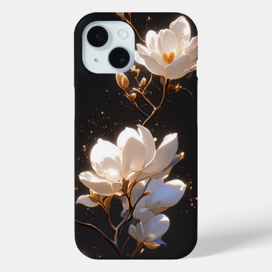 Schöne Magnolia-Blume im schwarzen Hintergrund Case-Mate iPhone Hülle (Rückseite)