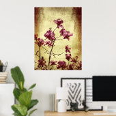Schöne Magnolia im Hintergrund Poster (Heimbüro)