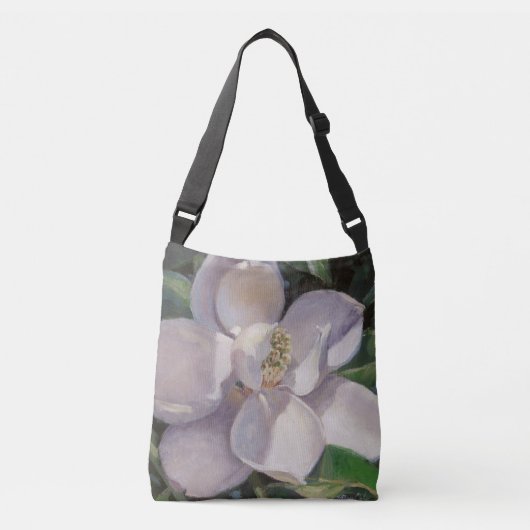 Schöne Magnolia-Malerei Crossbody-Tasche Tragetaschen Mit Langen Trägern (Vorderseite)